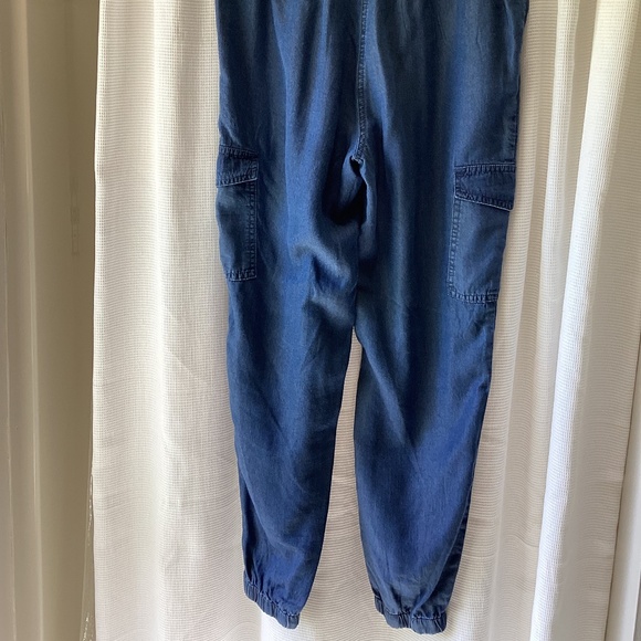 Drapey Cargo Joggers *Chambray* 100% Tencel* Summer Capsule Item! - Picture 3 of 4